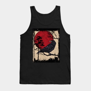 corvidae red blood moon Tank Top